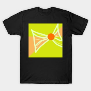 Green and Peach The Bow Minimalism 050717 D T-Shirt